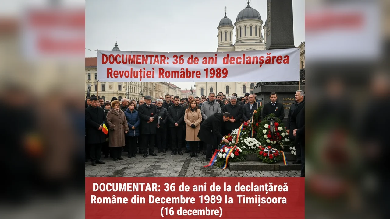 36 de ani de la începutul Revoluției Române din Decembrie 1989 la Timișoara – 16 decembrie, comemorare locală