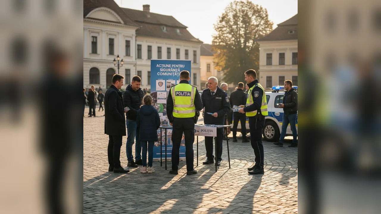 Acțiune pentru siguranța comunității derulată de polițiști în Sfântu Gheorghe și județul Covasna