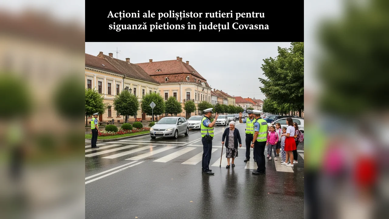 Acțiuni rutiere pentru siguranța pietonilor în Sfântu Gheorghe și județul Covasna