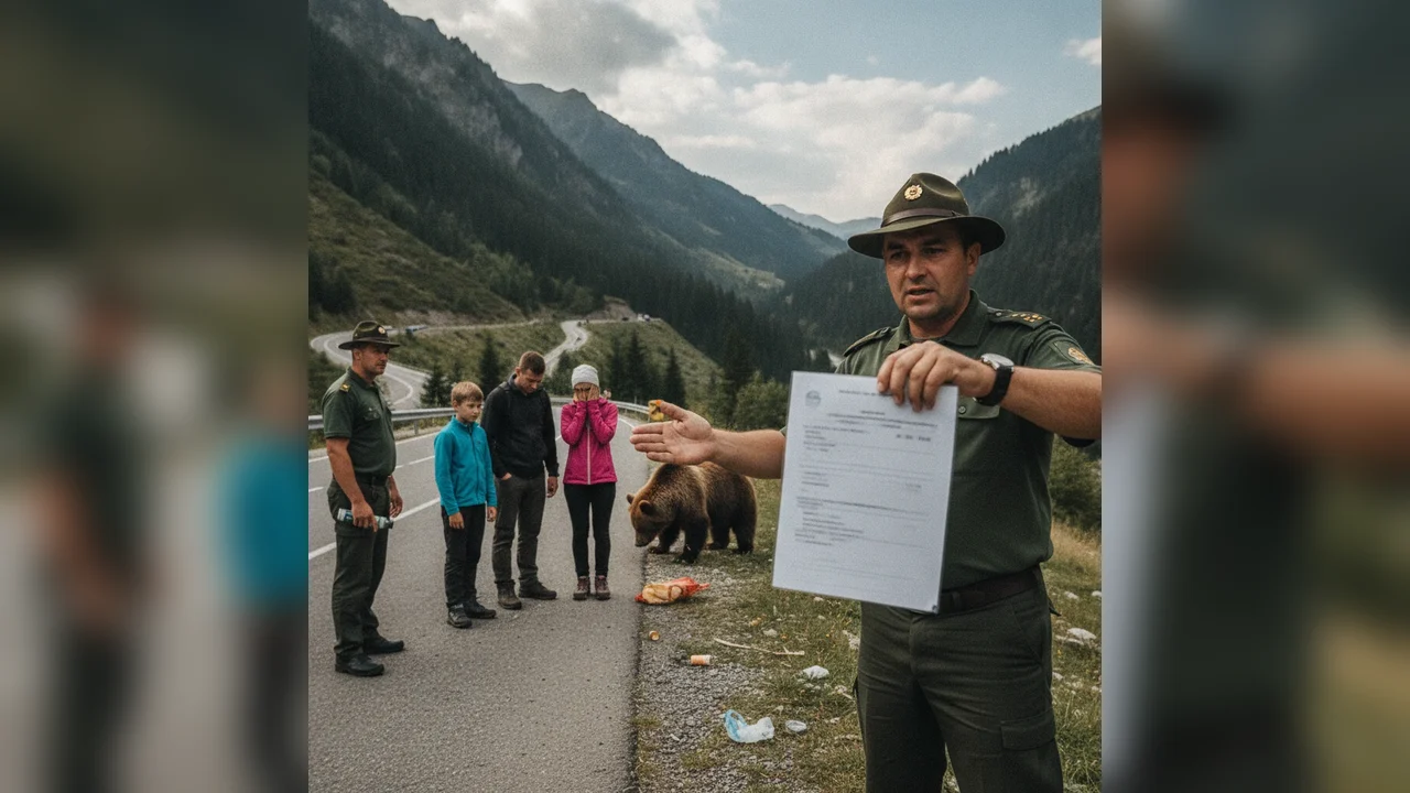 Amenzi de peste 100.000 lei pentru hrănirea urșilor pe Transfăgărășan