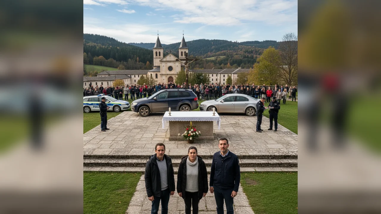 Auto parcate pe altarul din Șumuleu-Ciuc, trei cercetați