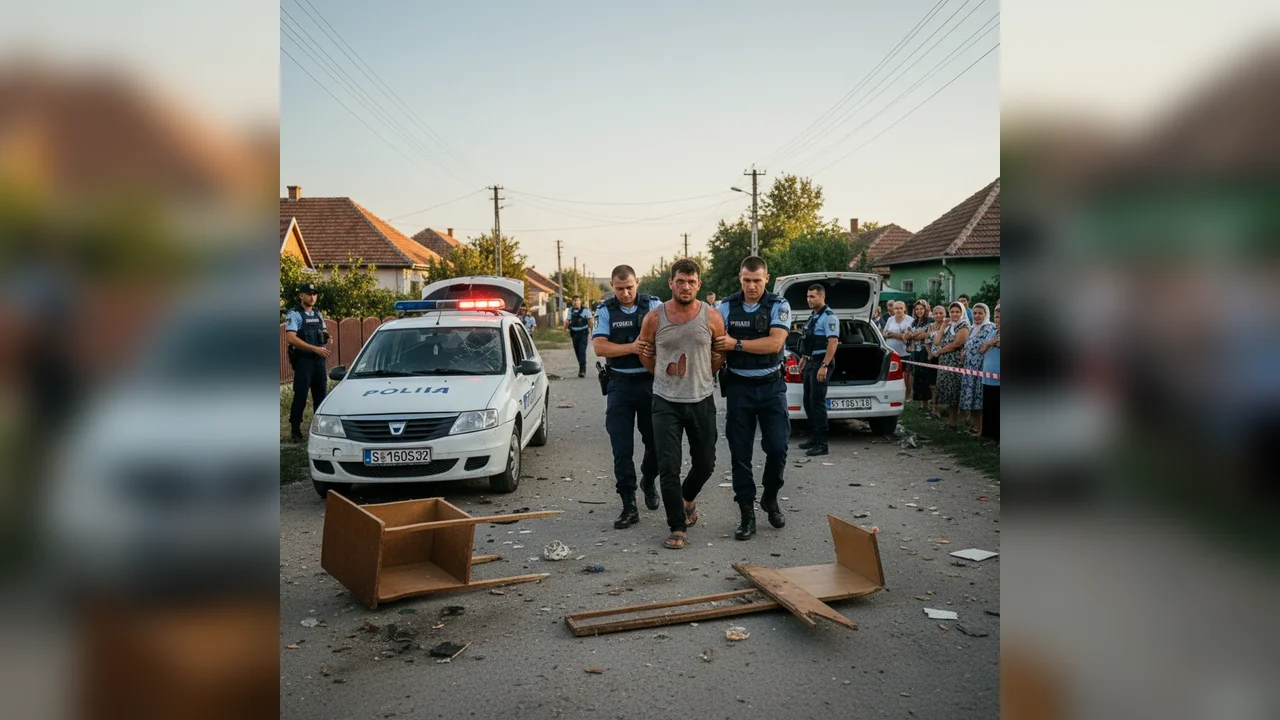 Bărbat violent încătușat după distrugeri la Dobârlău