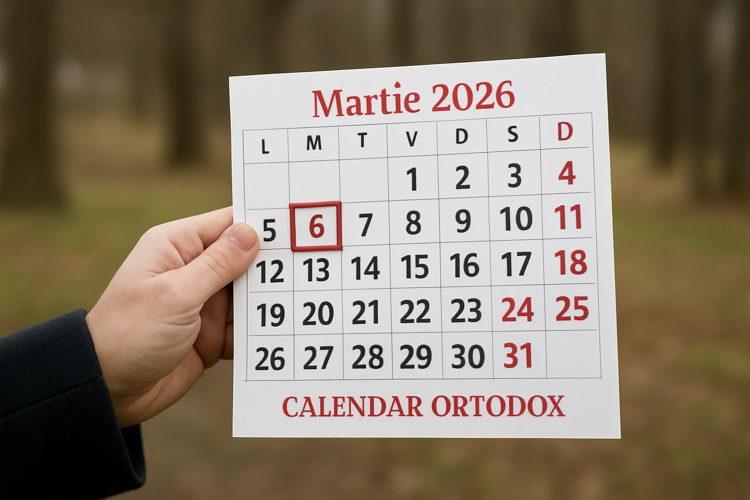 Calendar ortodox – 2026-03-05