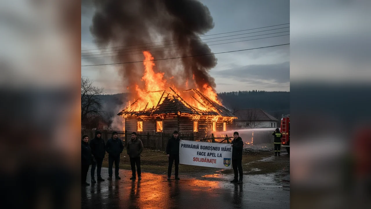 Casă distrusă de incendiu la Dobolii de Sus – Primăria Boroșneu Mare solicită sprijin comunității