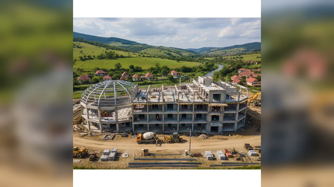 Complex sportiv modern în construcție la Sita Buzăului, anunțat la Sfântu Gheorghe