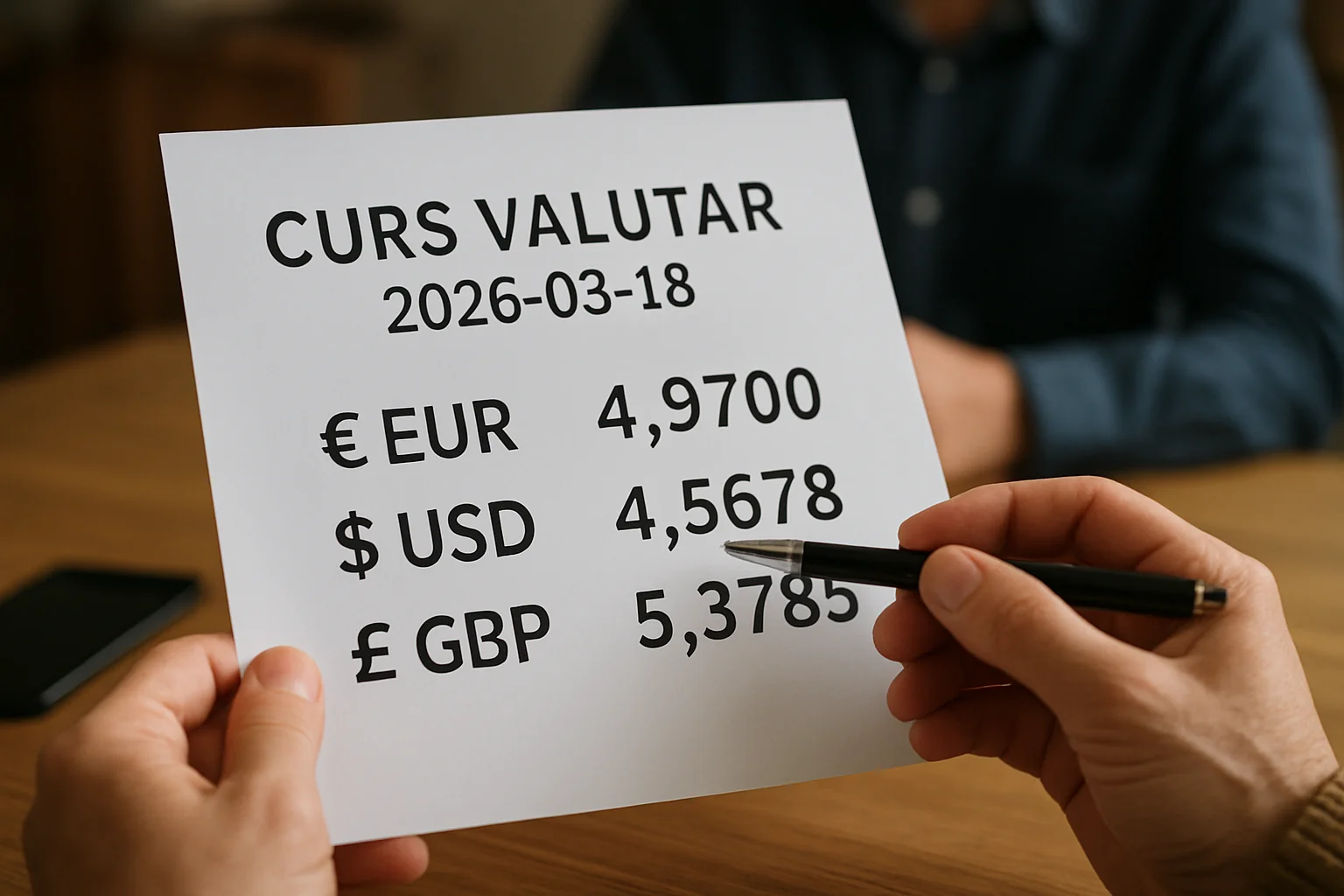 Curs valutar azi (BNR) – 2026-03-18