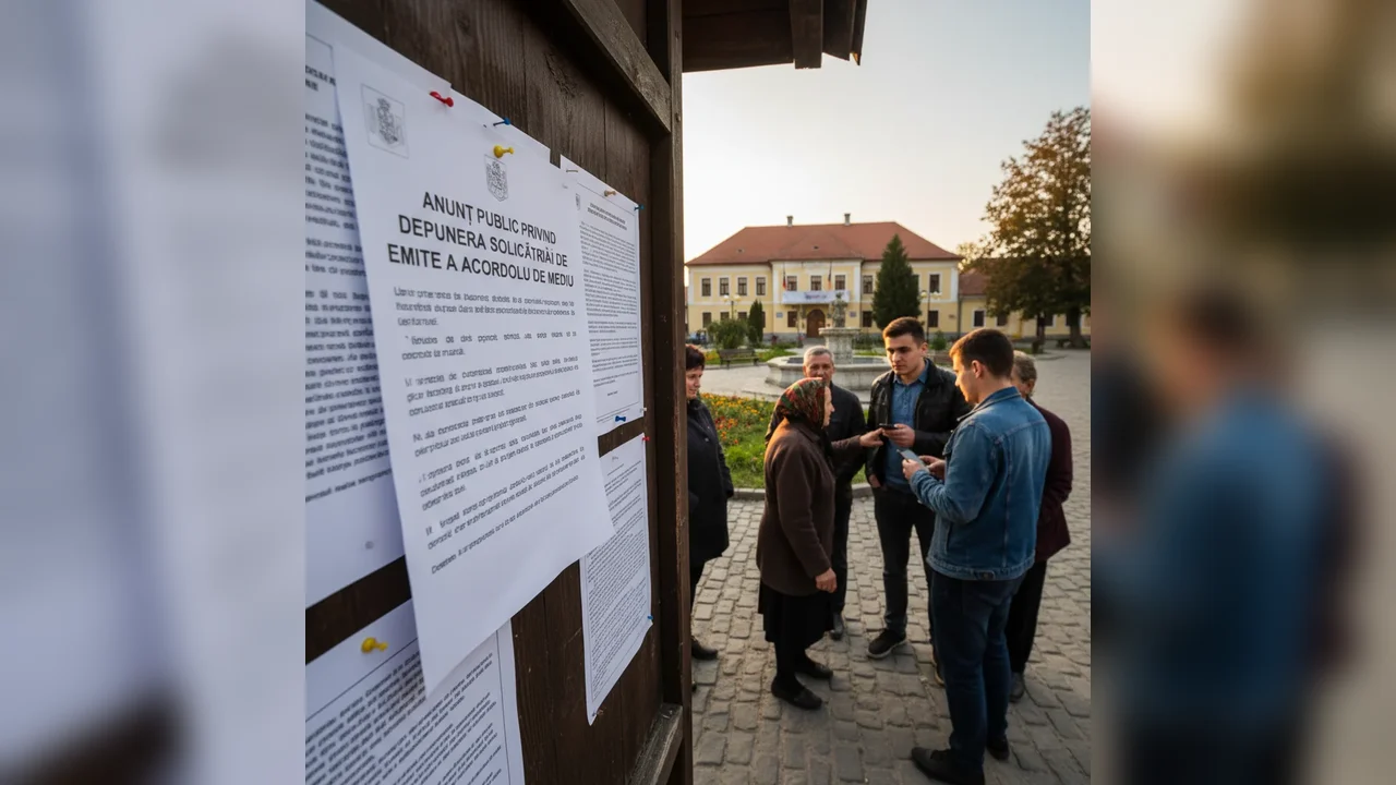Depunerea solicitării pentru emiterea acordului de mediu în [localitate]