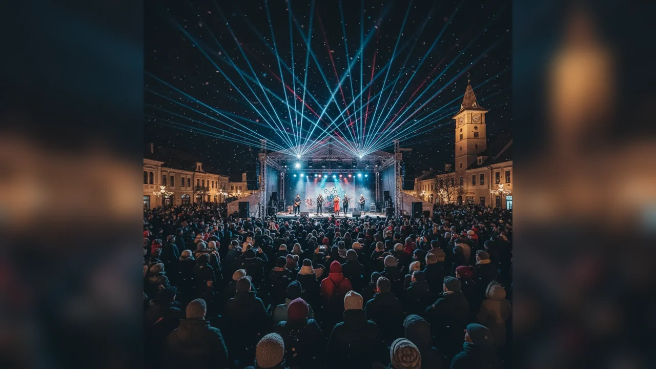 Două concerte și spectacole de lasere în noaptea specială