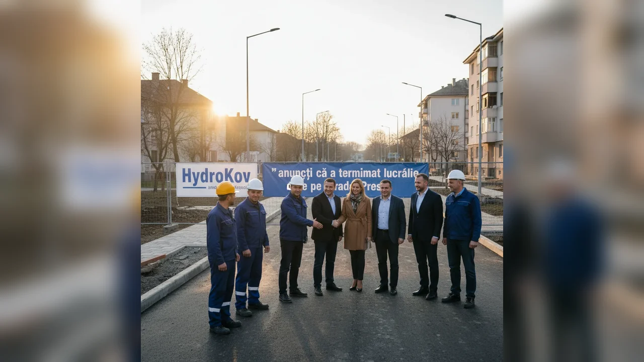 HydroKov finalizează lucrările pe strada Presei din oraș