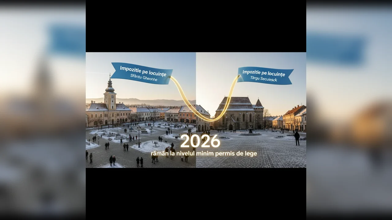 Impozitele pe locuințe rămân la nivel minim legal în Sfântu Gheorghe în anul fiscal 2026