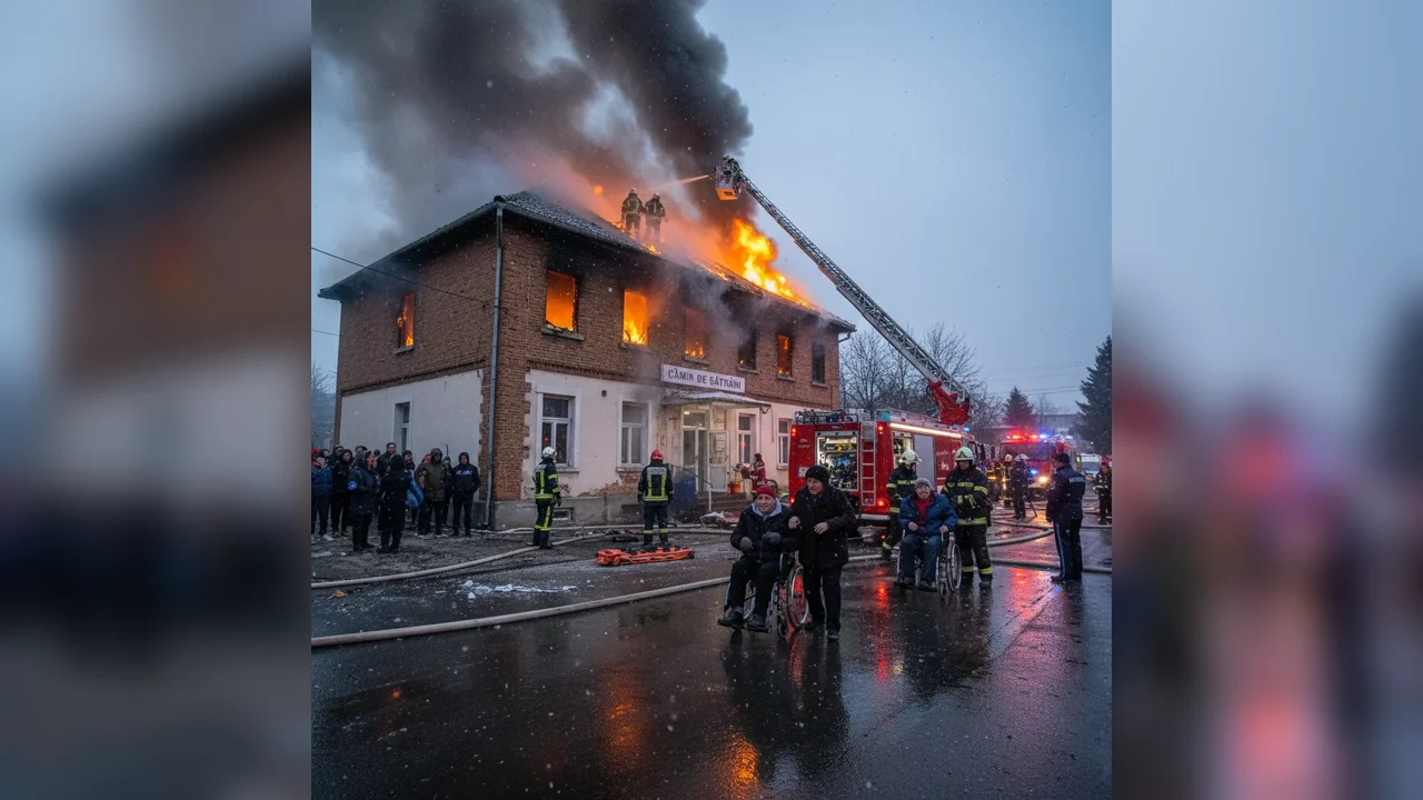 Incendiu devastator la un cămin de bătrâni în Târgu Secuiesc