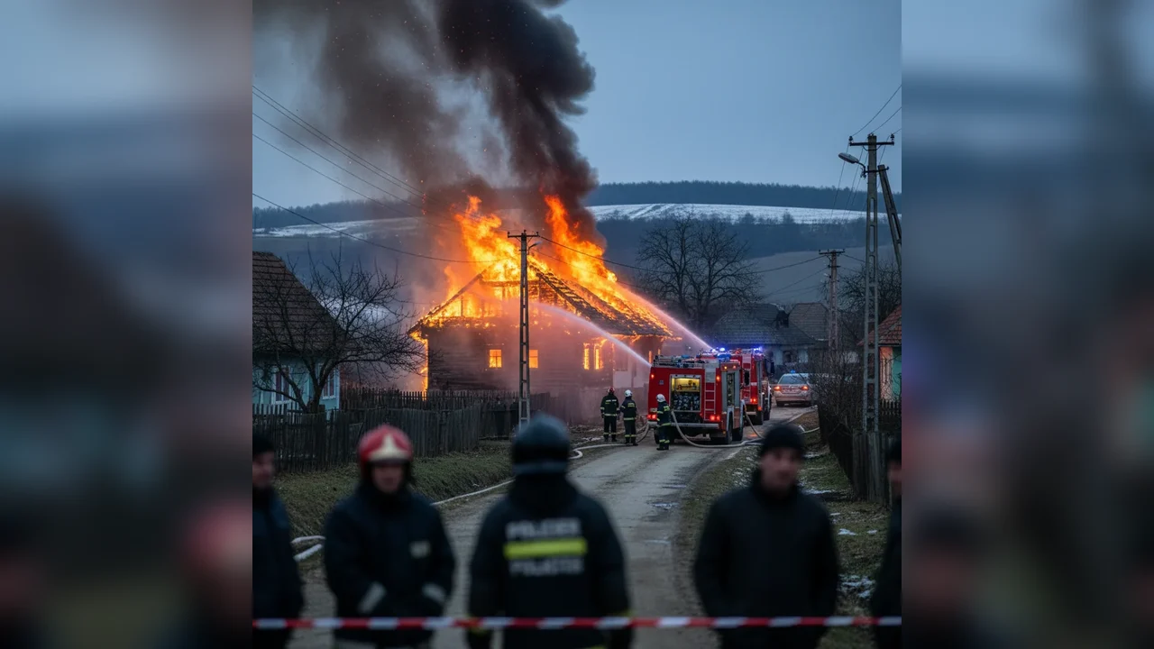 Incendiu la o gospodărie din Turia, Covasna, anunțat de pompieri la Sfântu Gheorghe