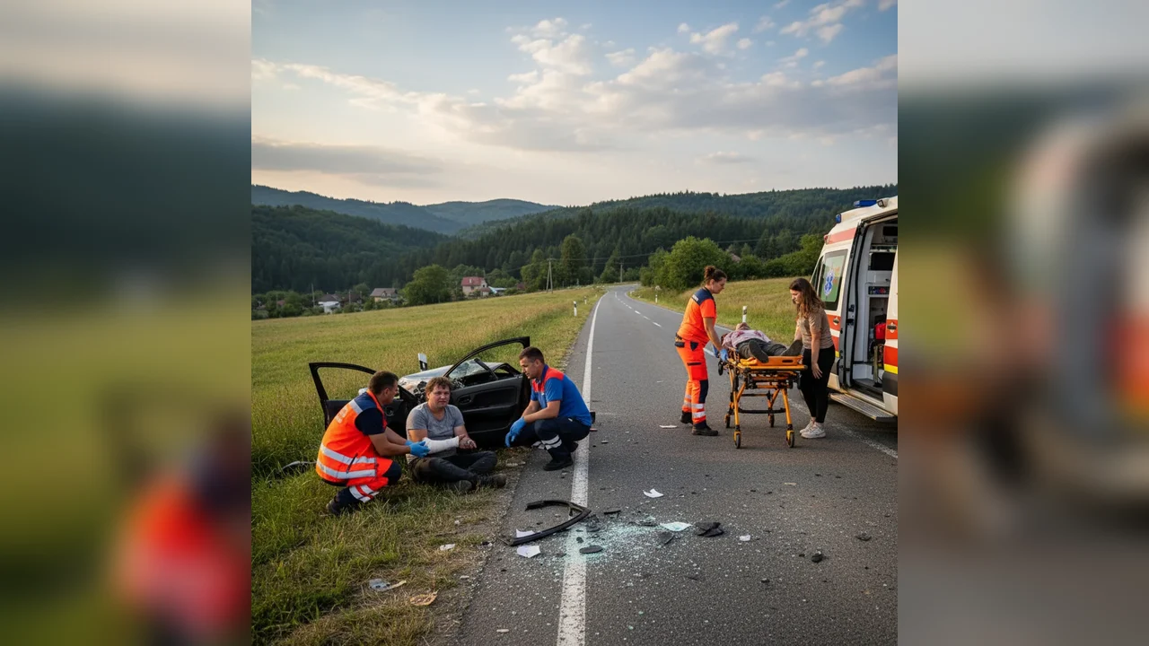 Patru persoane rănite în urma unor accidente rutiere în județul Covasna, raportate la Sfântu Gheorghe