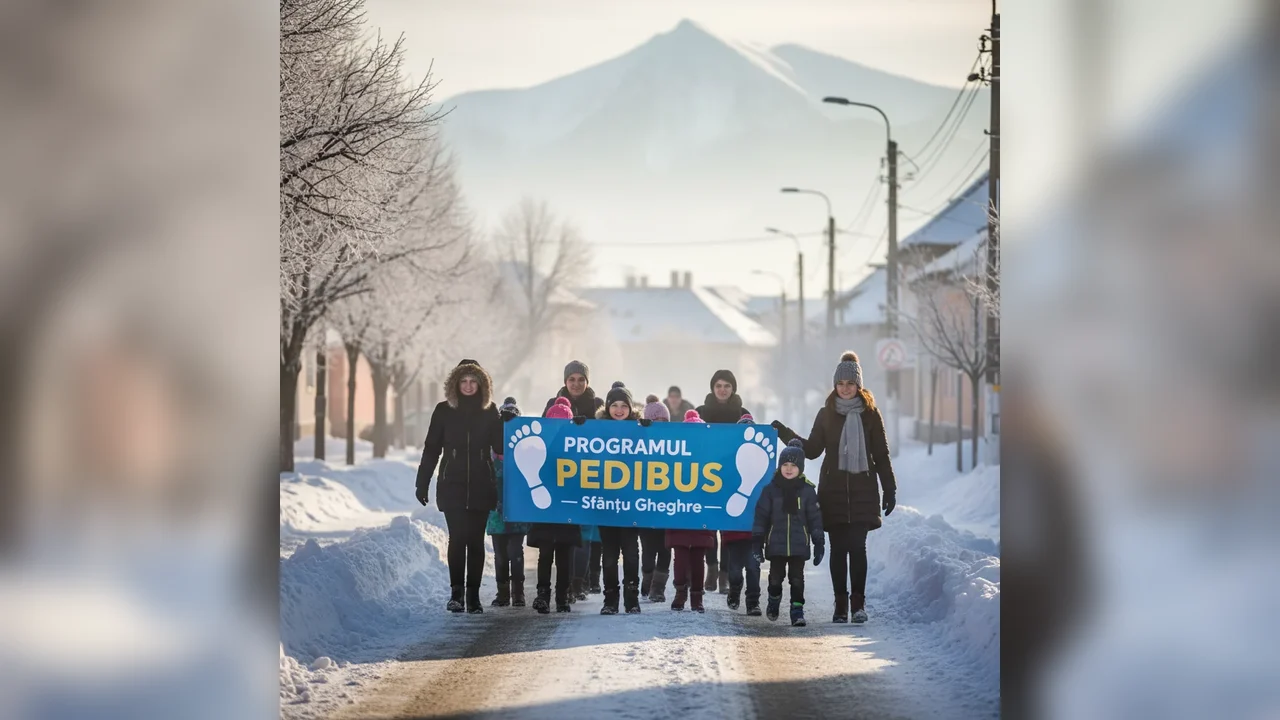Pedibus continuă la Sfântu Gheorghe, chiar și la temperaturi de -14°C