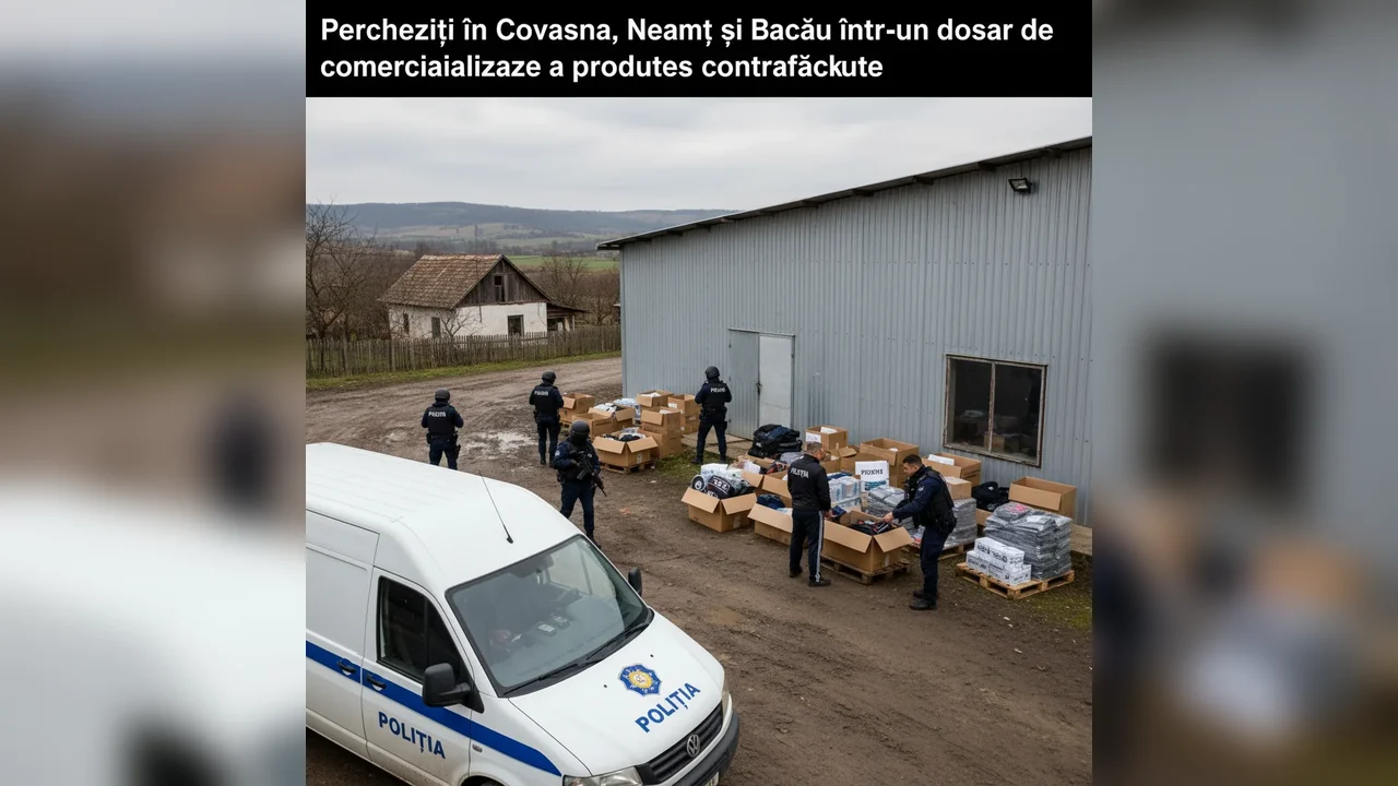 Percheziţii în Covasna, Neamţ și Bacău pentru depistarea comerțului cu produse contrafăcute