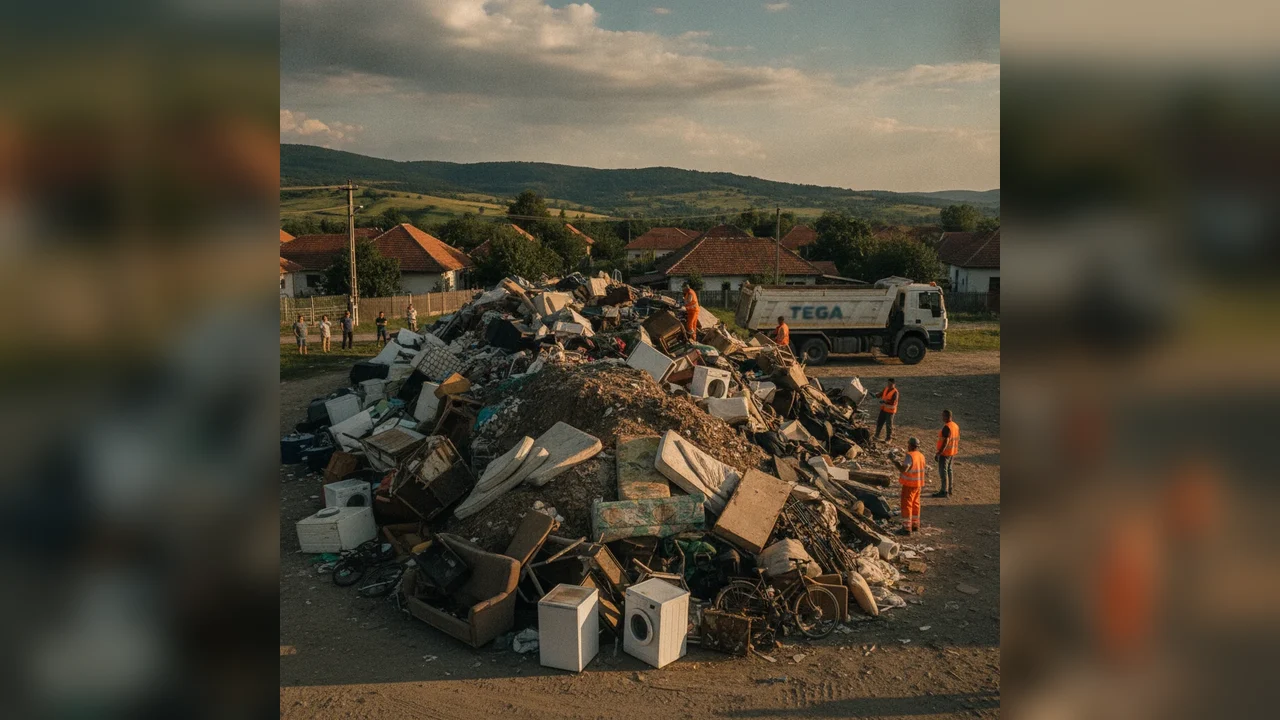 Peste 310 tone de deșeuri colectate în ruralul Covasnei