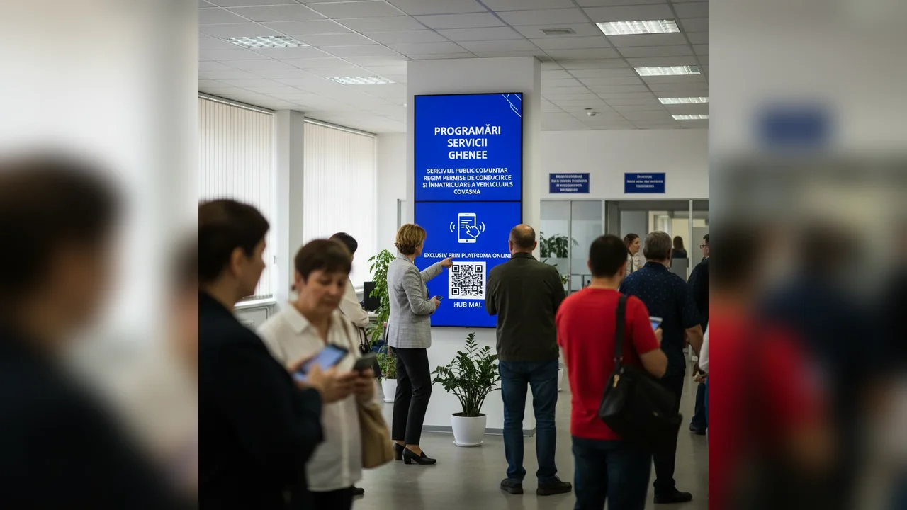Programările la ghișeele Serviciului Public Regim Permise și Înmatriculări Covasna se fac acum exclusiv prin platforma online Hub MAI