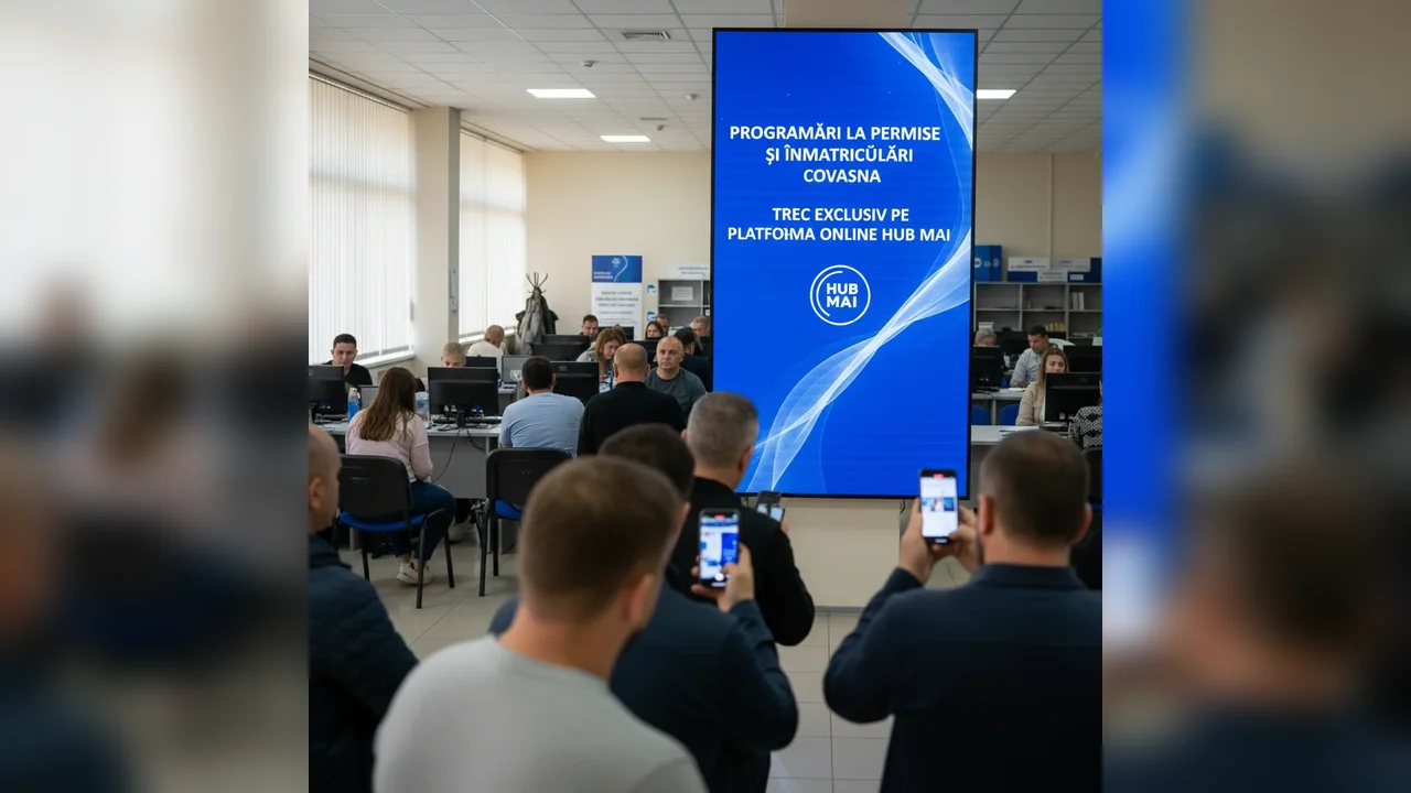 Programările pentru Permise și Înmatriculări în Covasna se fac acum doar prin platforma online Hub MAI