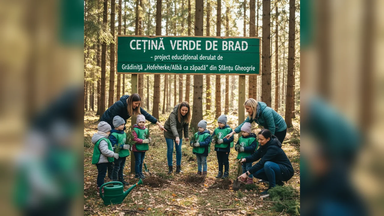 Proiect educațional Cetină Verde de Brad la Grădinița Hofeherke/Albă ca Zăpada din Sfântu Gheorghe