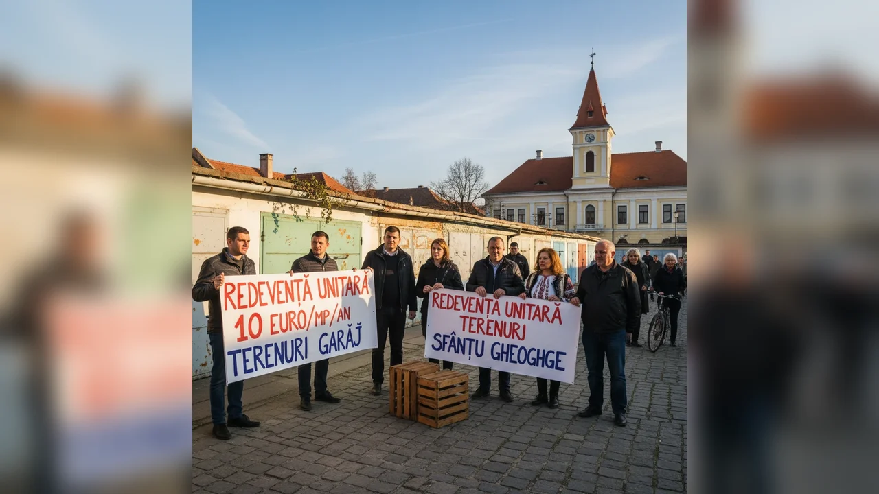 Redevență unitară de 10 euro/mp/an pentru terenurile cu garaje din Sfântu Gheorghe, până în 2030