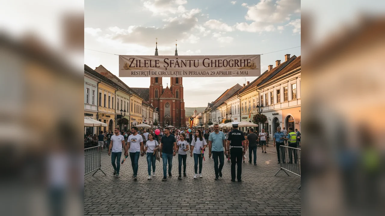 Restricţii de circulație la Zilele Sfântu Gheorghe, 29 apr - 4 mai