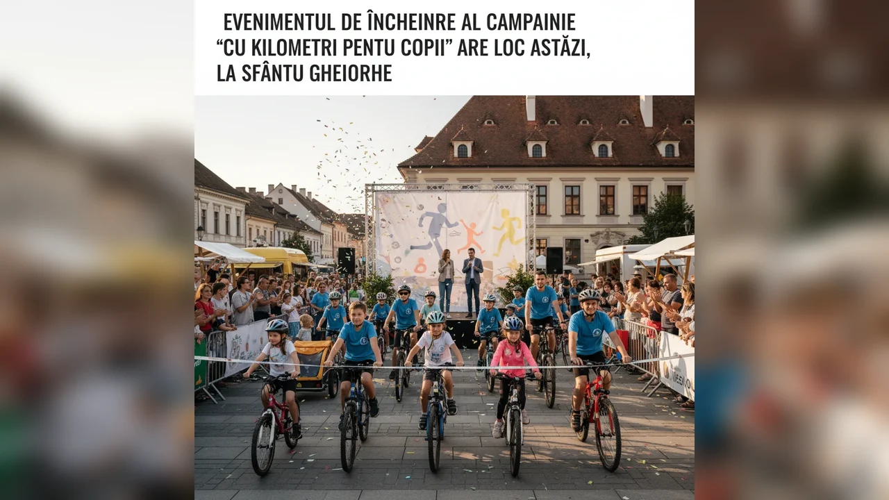 Sărbătoarea finală a campaniei Cu kilometri pentru copii se desfășoară astăzi la Sfântu Gheorghe