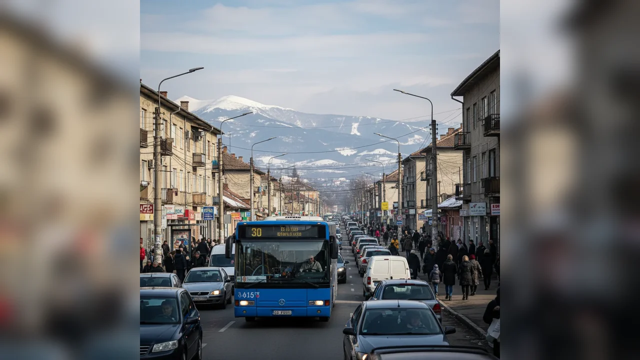 Sfântu Gheorghe: autobuzele electrice din Întorsura Buzăului sunt pline, dar traficul rămâne încă aglomerat