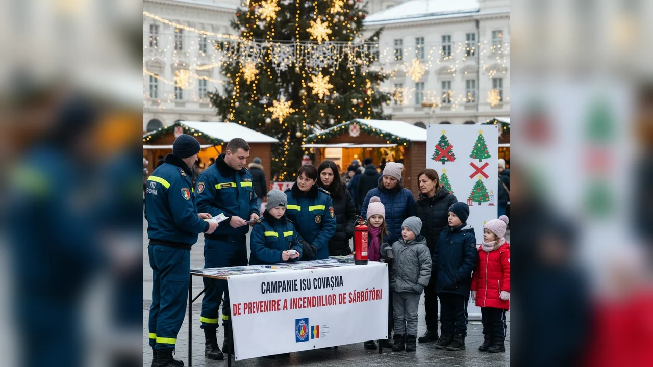 Sfântu Gheorghe: Mesaj de prevenire a incendiilor de sărbători transmis de ISU Covasna
