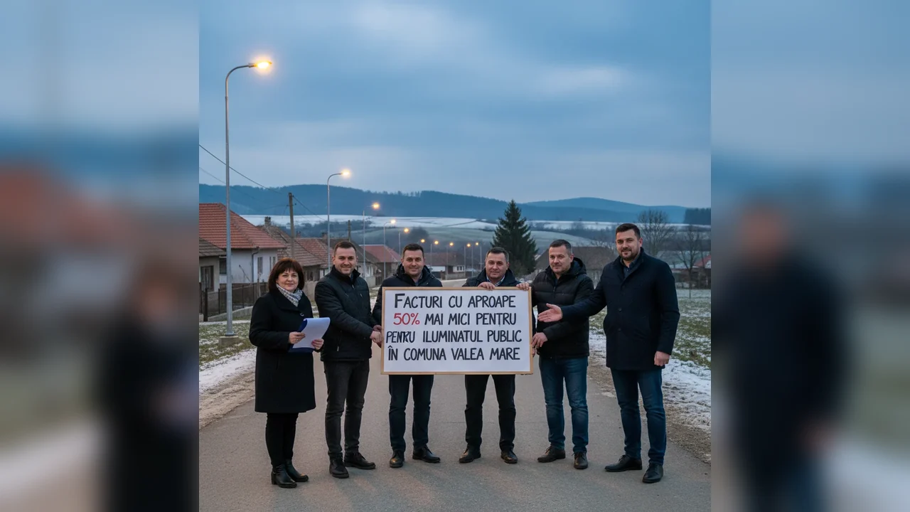 Sfântu Gheorghe: proiect de modernizare a iluminatului public în comuna Valea Mare, cu economii estimate la aproape 50%