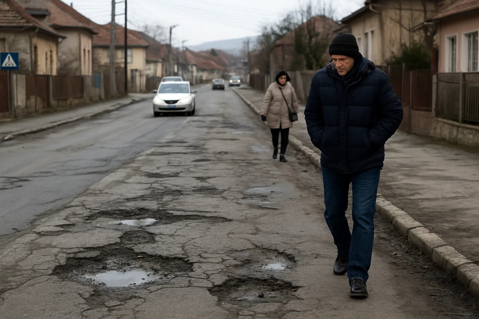 Situația actuală a infrastructurii rutiere în orașul Covasna – 21 februarie 2026