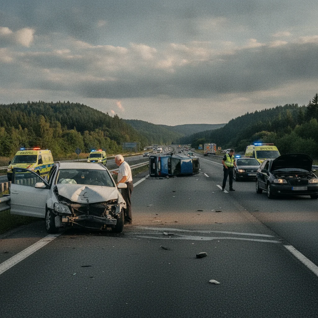 Șofer din Covasna, 73 de ani, a condus zeci de km pe contrasens pe A1