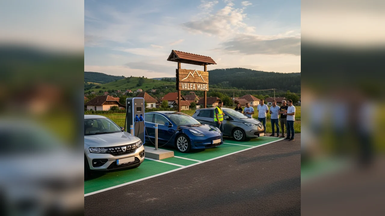 Stație nouă de încărcare pentru automobile electrice inaugurată la Valea Mare