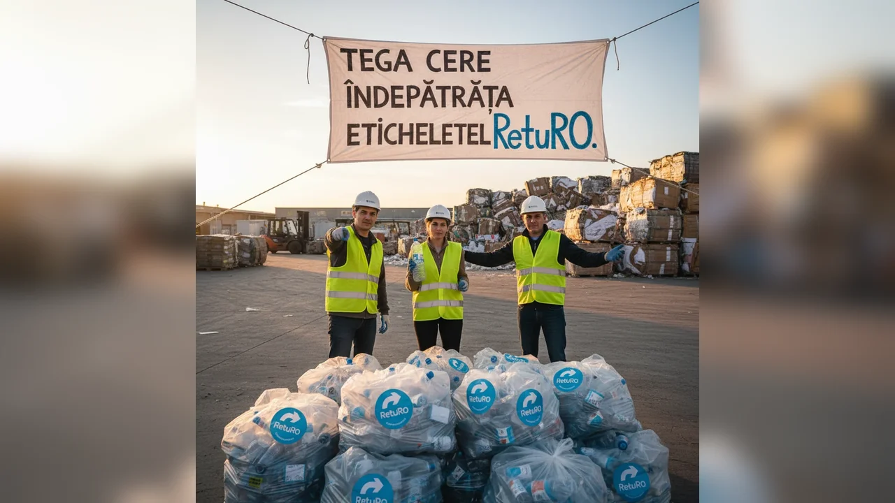 TEGA din Sfântu Gheorghe le cere locuitorilor să scoată etichetele RetuRO de pe ambalajele aruncate la gunoi