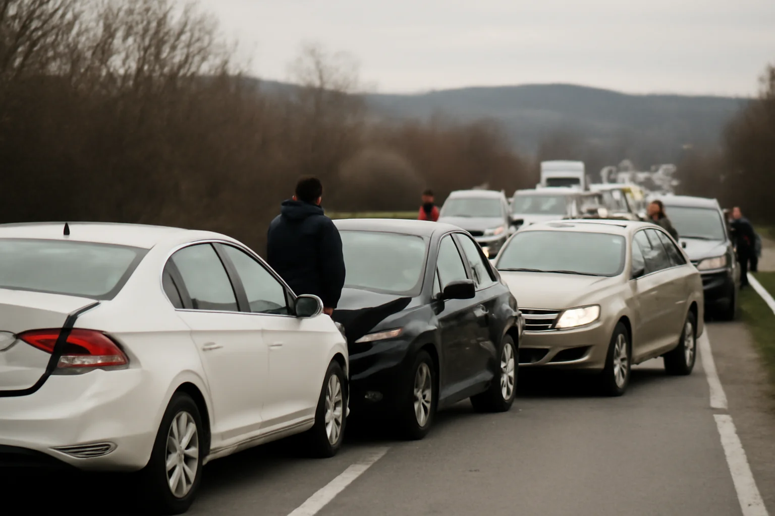 Trafic rutier blocat pe DN11, lângă Sfântu Gheorghe, în urma unui accident cu patru mașini la Ozun