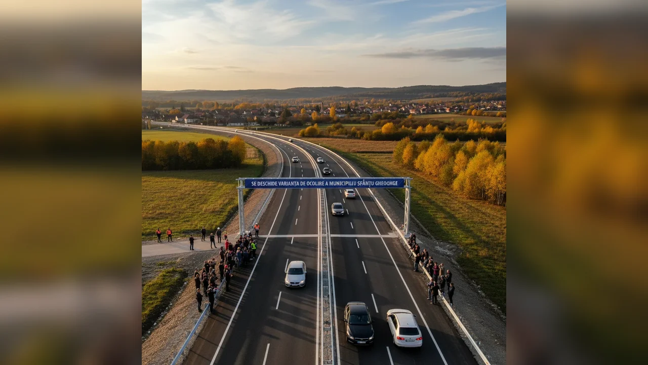 Varianta de ocolire a municipiului Sfântu Gheorghe se deschide oficial circulației