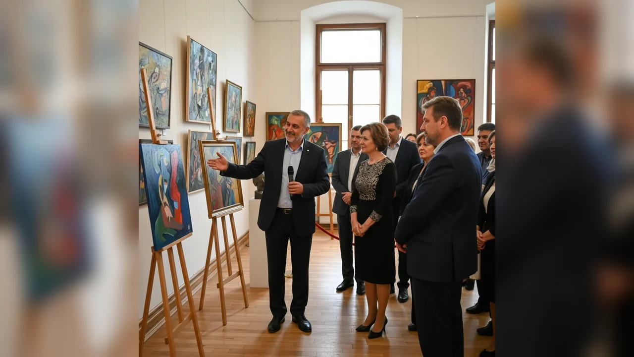 Vernisajul expoziției de artă plastică a pictorului Vasile Dohotaru, astăzi la Covasna