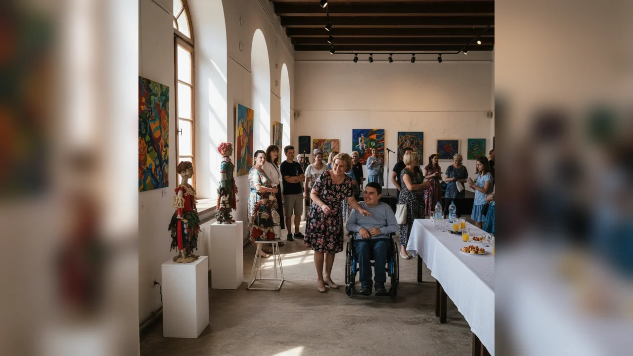 Vernisajul expoziției naționale OutsiderART dedicată artiștilor cu dizabilități, astăzi la Casa Iris din Sfântu Gheorghe