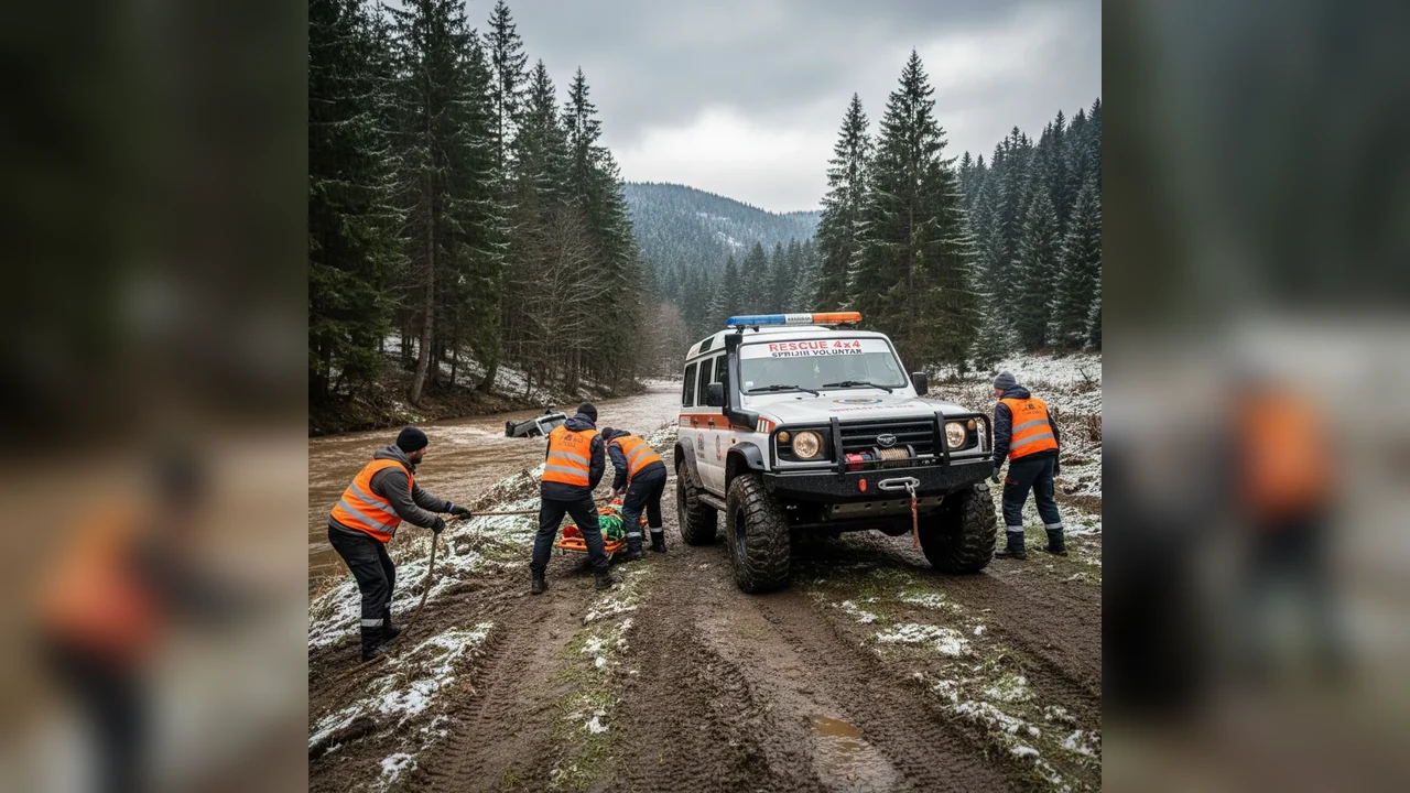 Voluntarii Rescue 4x4 sprijină intervențiile din județul Covasna, inclusiv în zona Sfântu Gheorghe